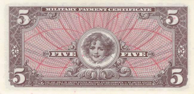 USA MPC Series 661 p.M69 5 Dollar 1968